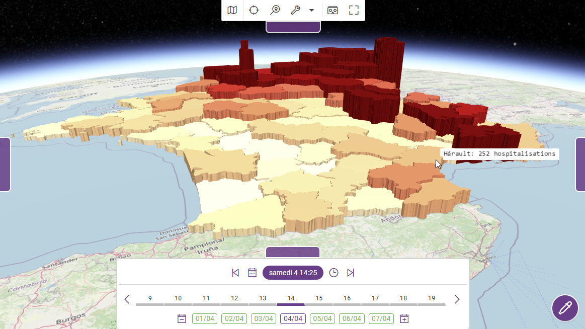 covid-19 layers in 3D